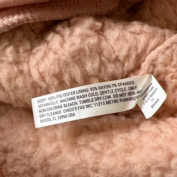 Soma Soft Pink Sherpa Half Zip Pullover Jacket - Picture 8 of 8